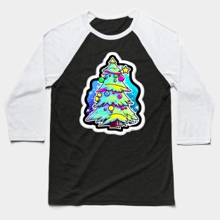 Ocean Kawaii Christmas Tree Baseball T-Shirt